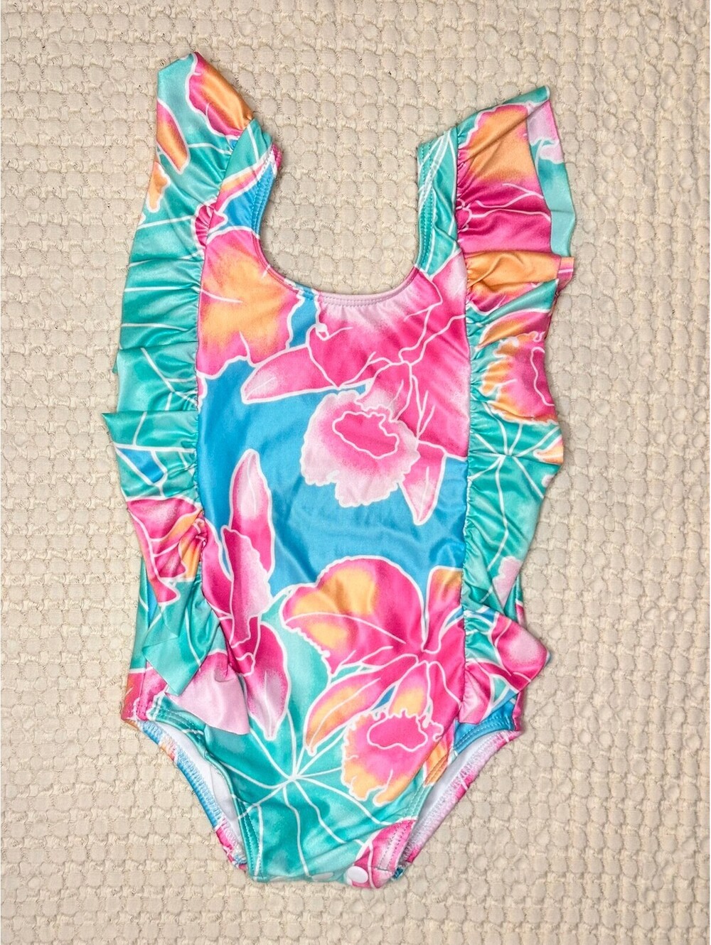 Kenny Flowers Kiddy Flowers Maui Ruffle One Piece Sz 12/18m